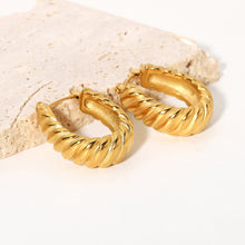 Load image into Gallery viewer, High quality, stainless steel, gold plated retro earrings. 

